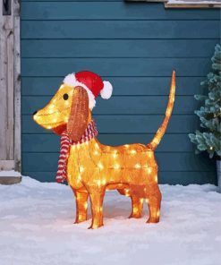 Christmas Dachshund paint by number