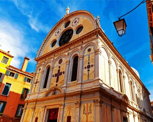 Church Of Santa Maria Dei Miracoli Burano paint by numbers