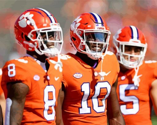 Clemson Tigers Football Players paint by number