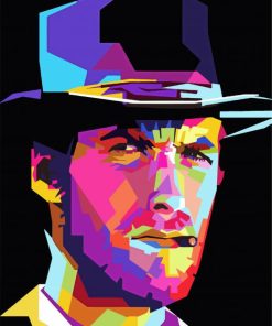 Clint Eastwood Pop Art paint by numbers