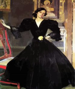 Clotlide In Black Dress Sorolla Art paint by numbers