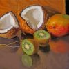 Coconut Mango Kiwi Fruits paint by numbers