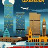 Colorado Denver City Poster paint by number