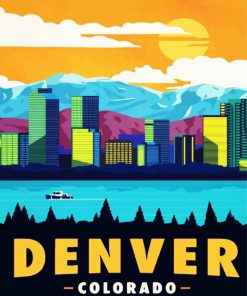 Colorado Denver Poster paint by number