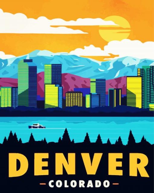 Colorado Denver Poster paint by number