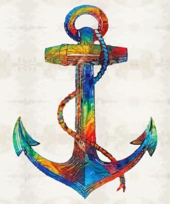 Colorful Anchor paint by numbers