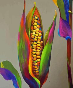 Colorful Corn paint by number