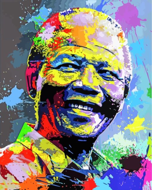 Colorful Nelson Mandela Paint by numbers