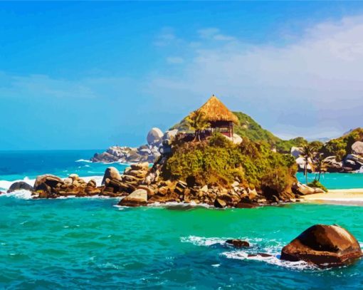 Columbia Parque National Nature Tayrona paint by numbers