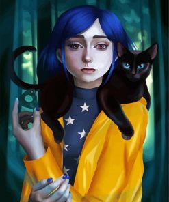 Coraline And Black Cat paint by numbers