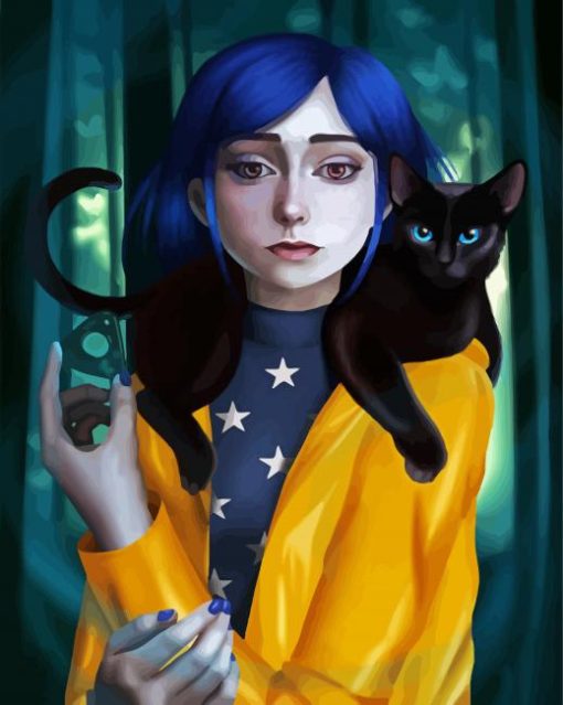 Coraline And Black Cat paint by numbers