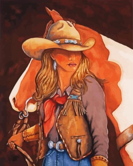 Cowgirl paint by number