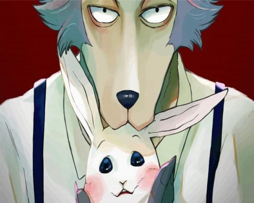 Cute Abru And Legosi From Beastars paint by number