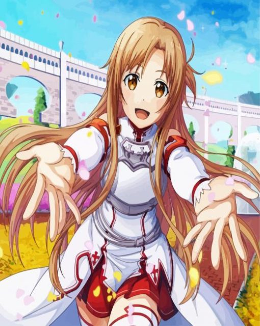 Cute Asuna paint by number