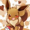 Cute Eevee Pokemon paint by numbers