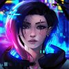 Cyberpunk Lady paint by number