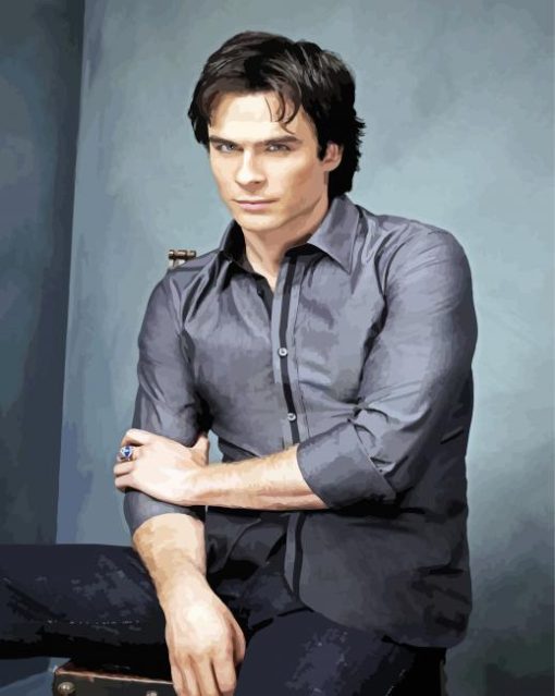 Damon Salvatore Ian Somerhalder paint by numbers