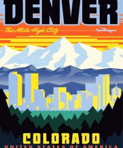 Denver City Poster paint by number