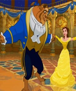 Beauty And Beast In Ballroom paint by numbers