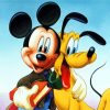 Disney Pluto And Mickey Mouse paint by number