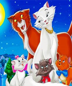 Disney Aristocats Movie paint by numbers