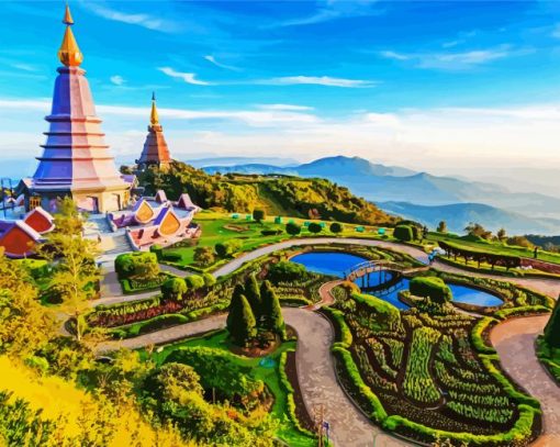 Doi Inthanon National Park Thailand paint by number