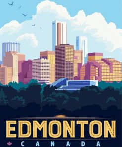 Edmonton City Poster paint by numbers