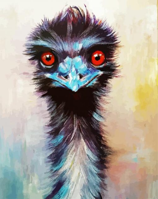 Emu Bird Art paint by number