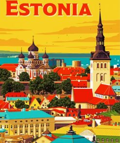 Estonia Poster paint by number