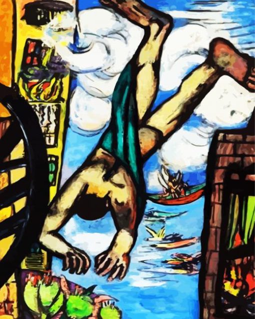 Falling Man By Max Beckmann paint by number