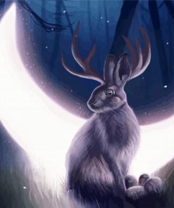 Fantasy Moon Bunny paint by numbers