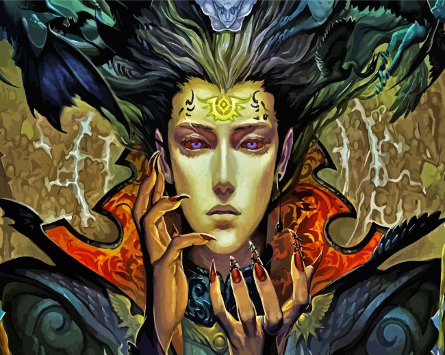 Fantasy Evil paint by numbers