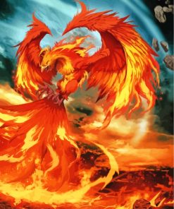 Fantasy Phoenix Bird Paint by numbers