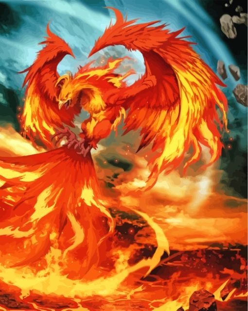 Fantasy Phoenix Bird Paint by numbers