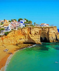 Faro Portugal Beach paint by numbers