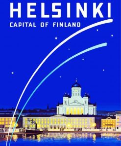 Finland Helsenki Capital paint by numbers