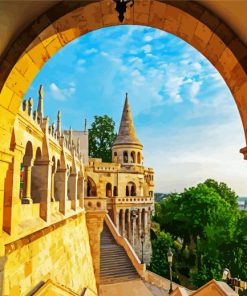 Fisherman Bastion Budapest paint by numbers