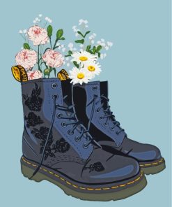 Flowers In Boots paint by numbers