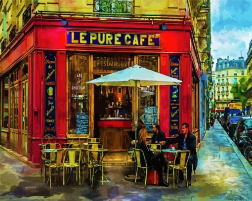 French Cafe paint by number