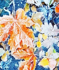 Frost Leaves paint by number