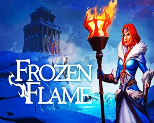 Frozen Flame paint by number