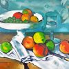 Fruit Bowl Glass And Apples paint by numbers