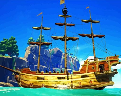 Galleon Ship paint by numbers