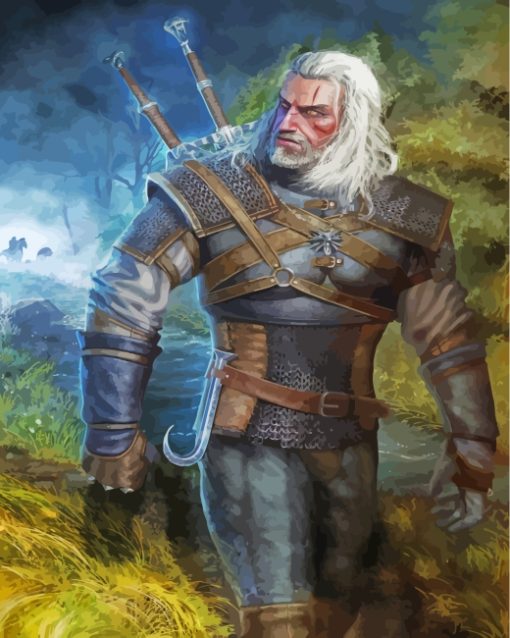 Geralt Of Rivia The Witcher paint by numbers