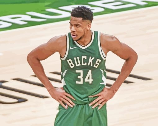 Giannis Antetokounmpo paint by numbers