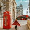 Girl Beside The Booth In London paint by numbers