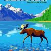 Glacier National Park Poster paint by number