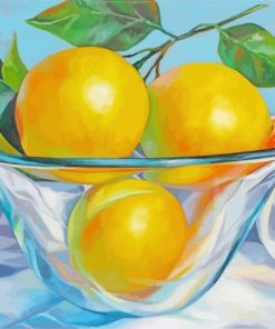 Glass Bowl Lemon paint by numbers