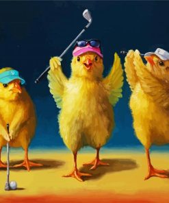 Golfers Chicks paint by numbers