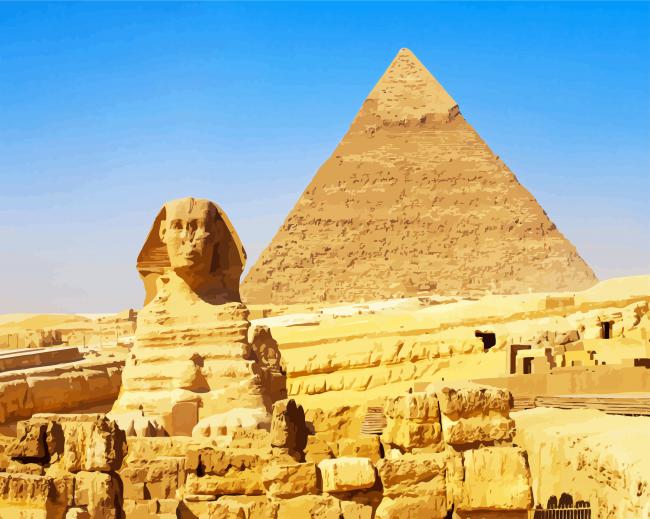 Egypt Sphinx Giza paint by numbers
